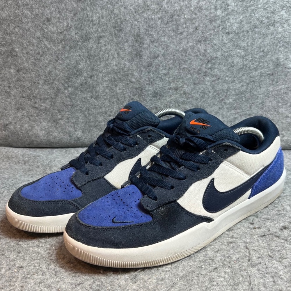 Nike SB Force 58 Navy Blue White Royal Blue Skate Shoes CZ2959-400 Mens 10.5